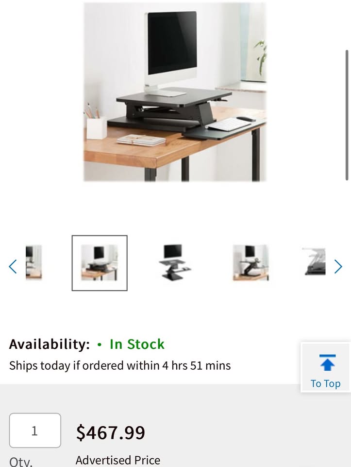 Adjustable standing desk converter - photo 4