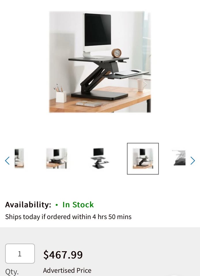 Adjustable standing desk converter - photo 5