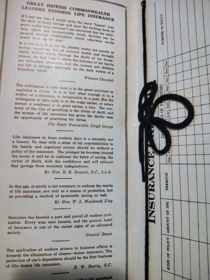 Vintage metropolitan insurance company blank estate book image indicator(3)