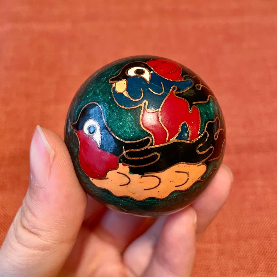 Vintage✨Chinese Decorative Baoding Balls in Red Box - photo 4