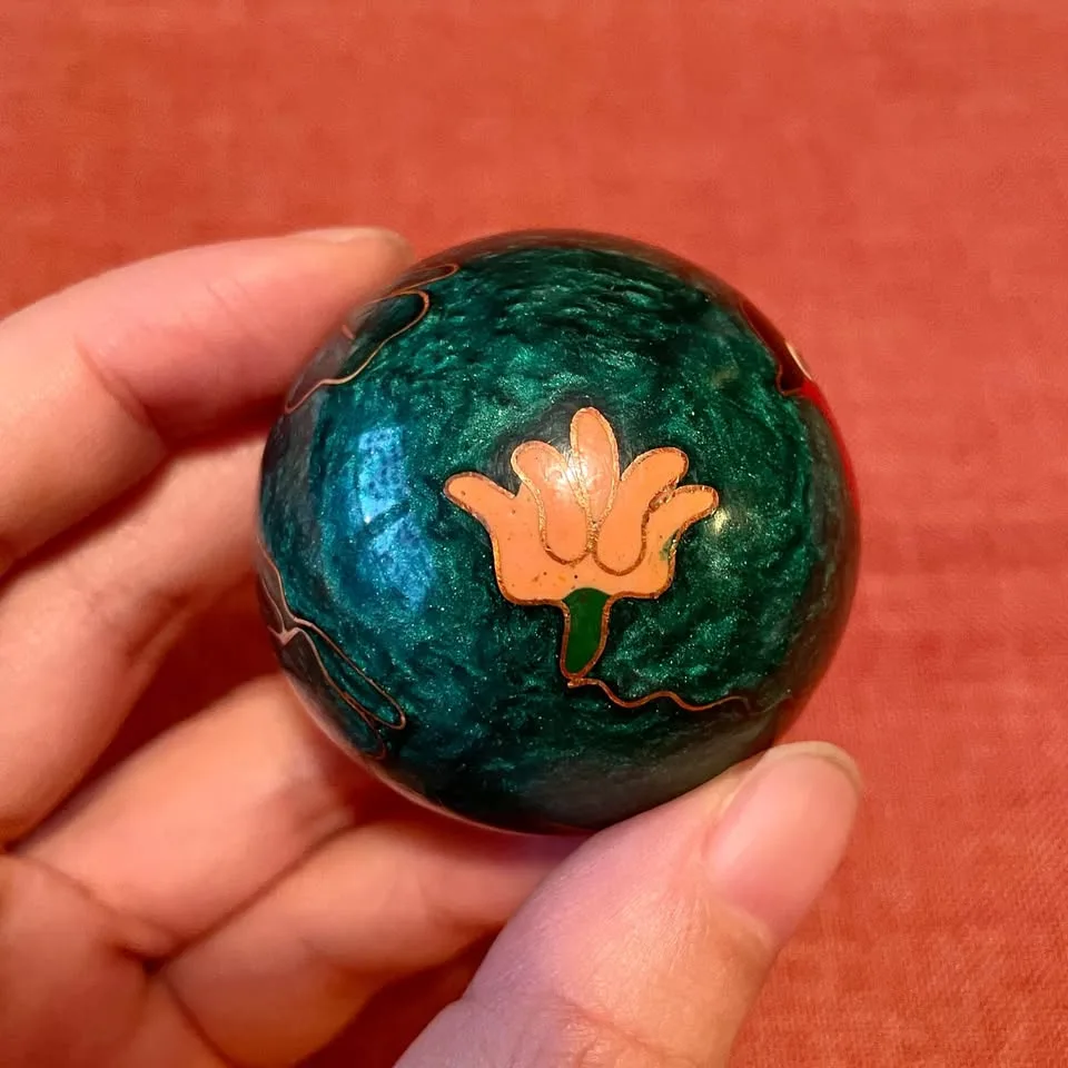 Vintage✨Chinese Decorative Baoding Balls in Red Box image indicator(6)