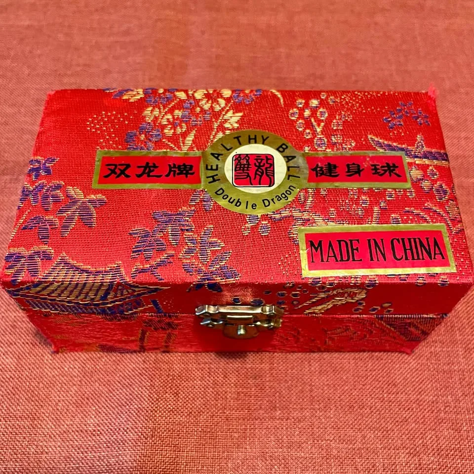 Vintage✨Chinese Decorative Baoding Balls in Red Box image indicator(7)