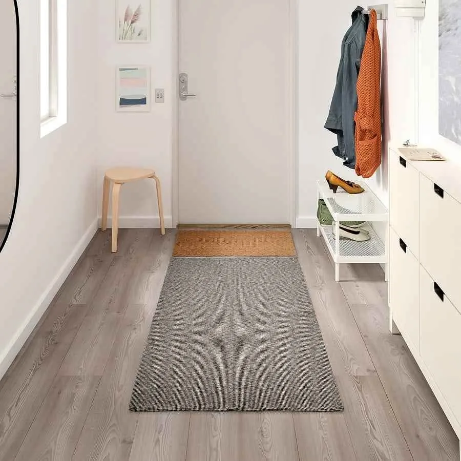 IKEA Tiphede 2'7"×4'11" Flatwoven Black/Natural Rug *NEW* image indicator(2)