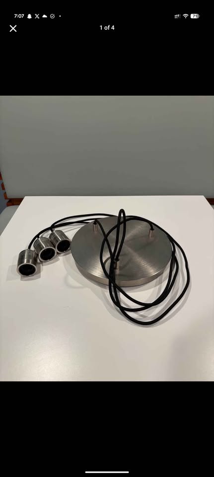 IKEA Skaftet 3 Corded Pendant Ceiling Light - photo 4