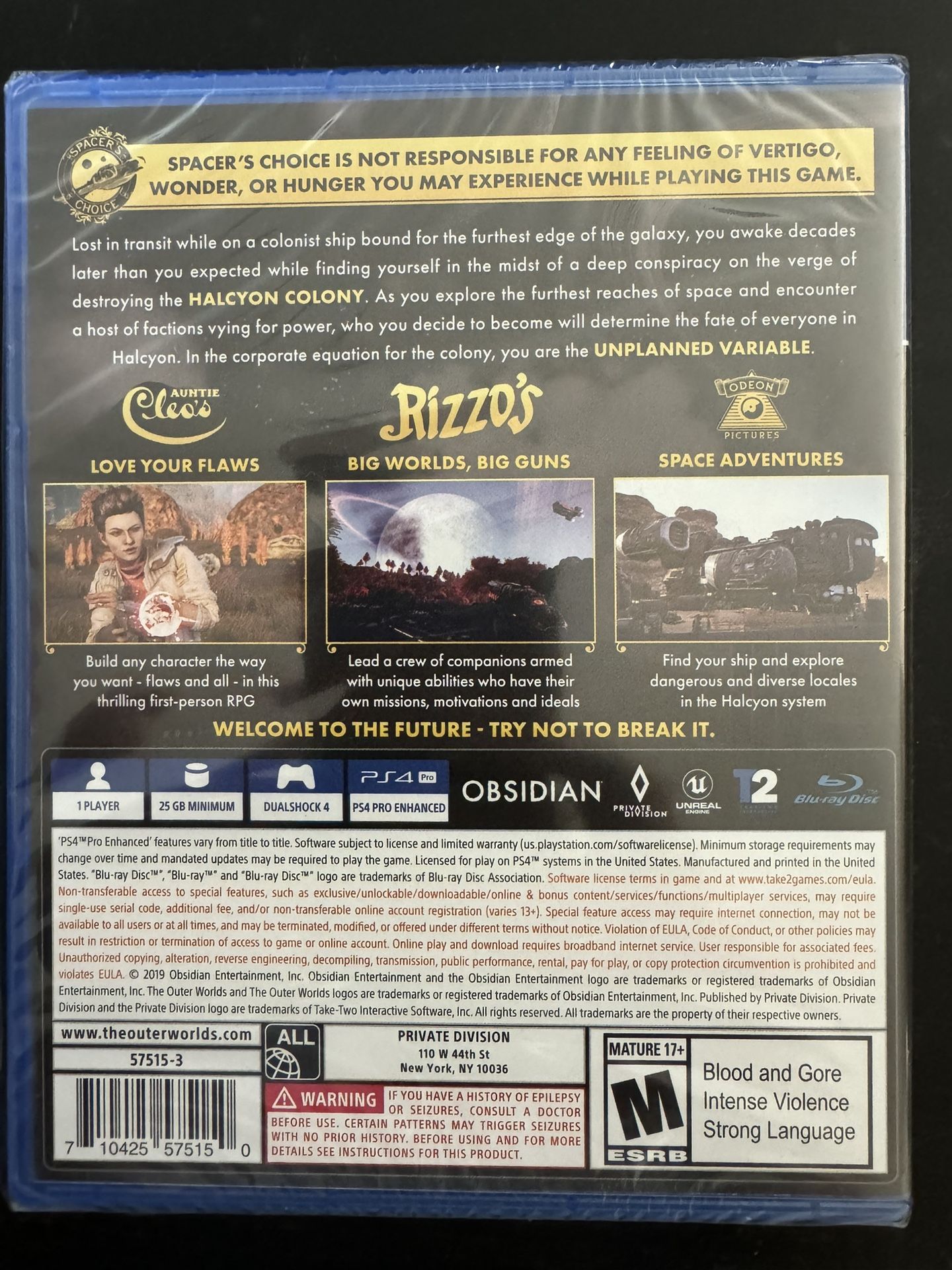 NEW Outer Worlds - PS4 - photo 2