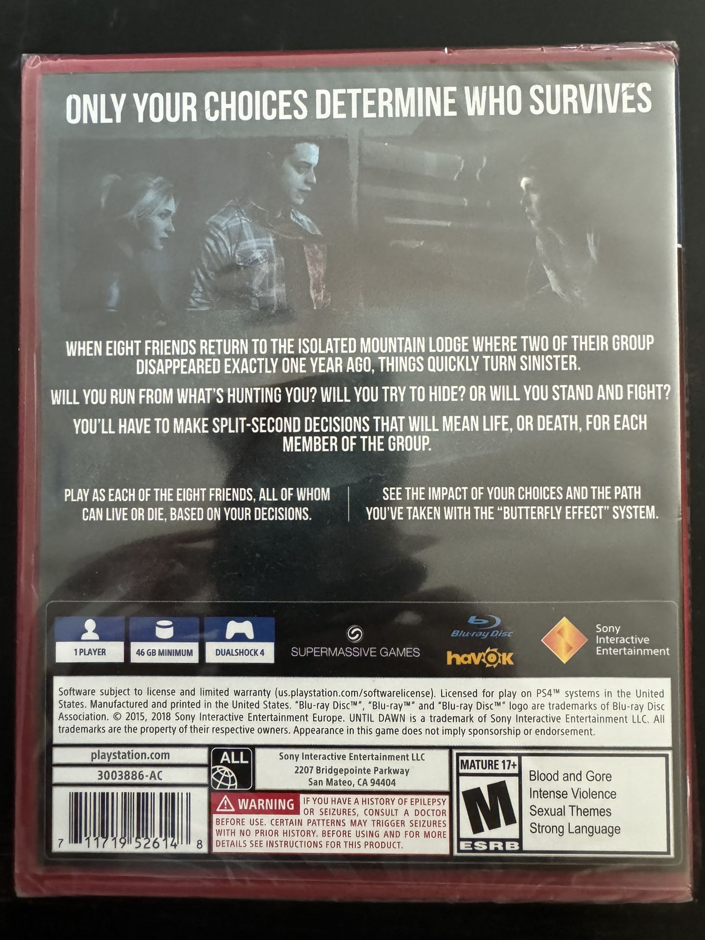 NEW Until Dawn - PS4 - photo 2