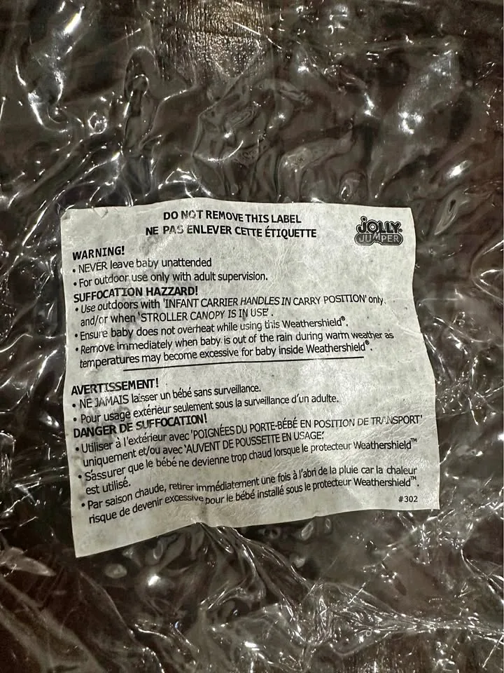 Jolly jumper stroller rain cover