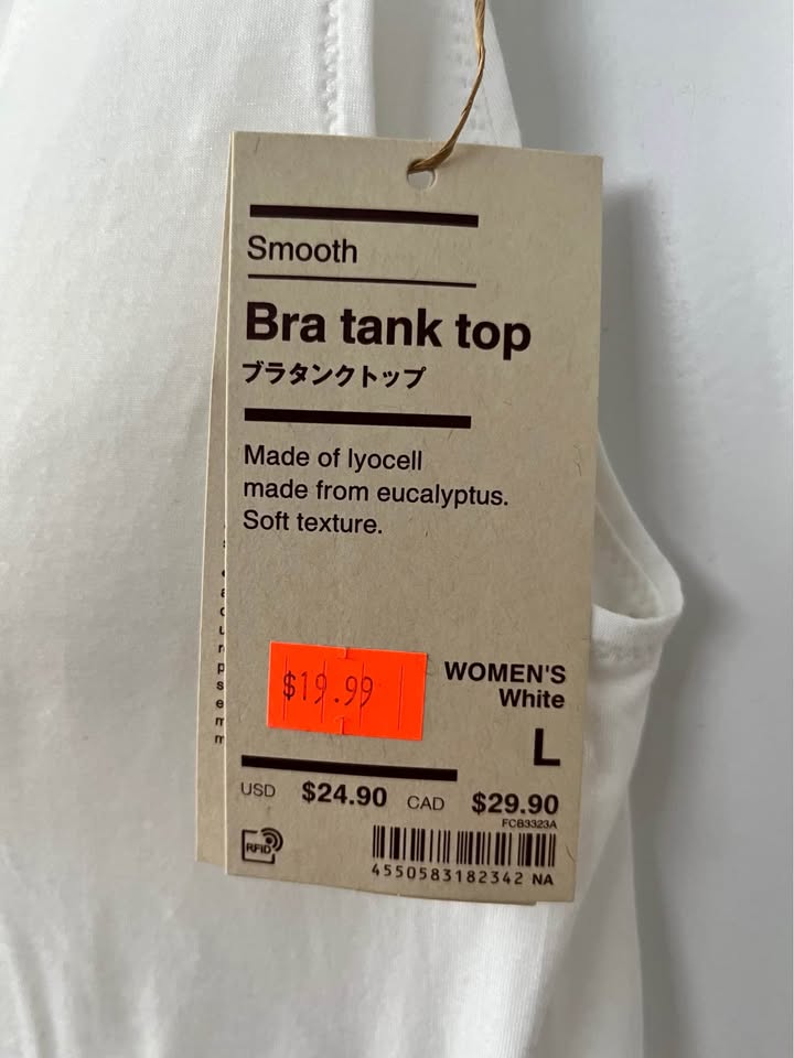 Muji Smooth Bra Tank Top Size L - photo 5