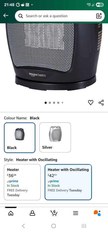 Oscillating Ceramic Space Heater - photo 2