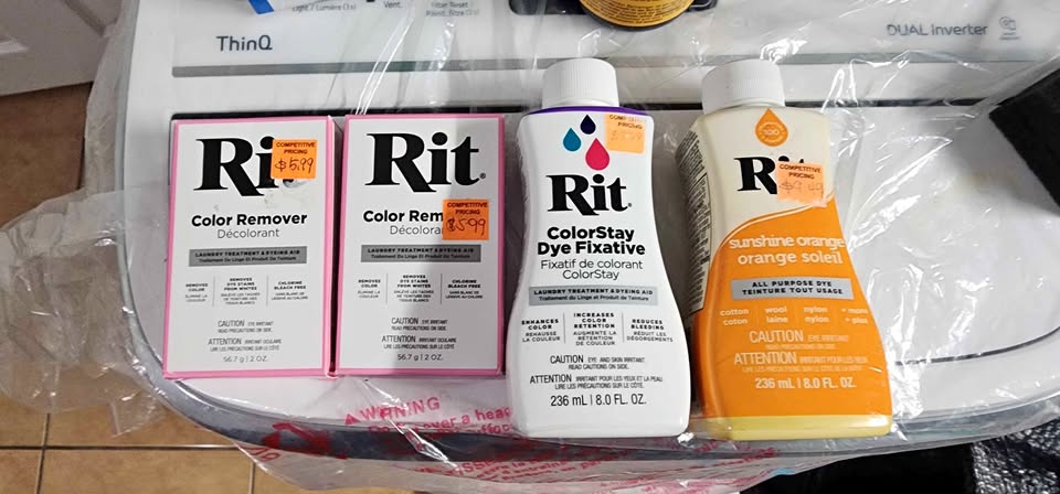 NEW - RIT Clothing Color Remover, Clothing Dye fixative, Sunshin