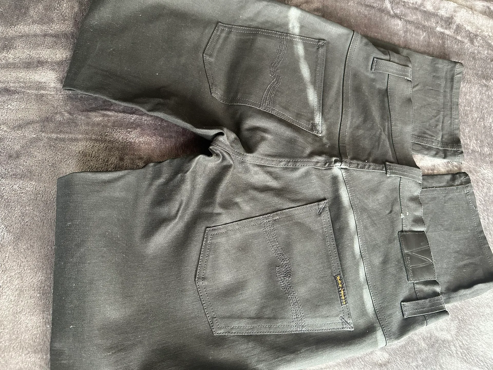Nudie Black Jeans Size 36x32 image indicator(3)