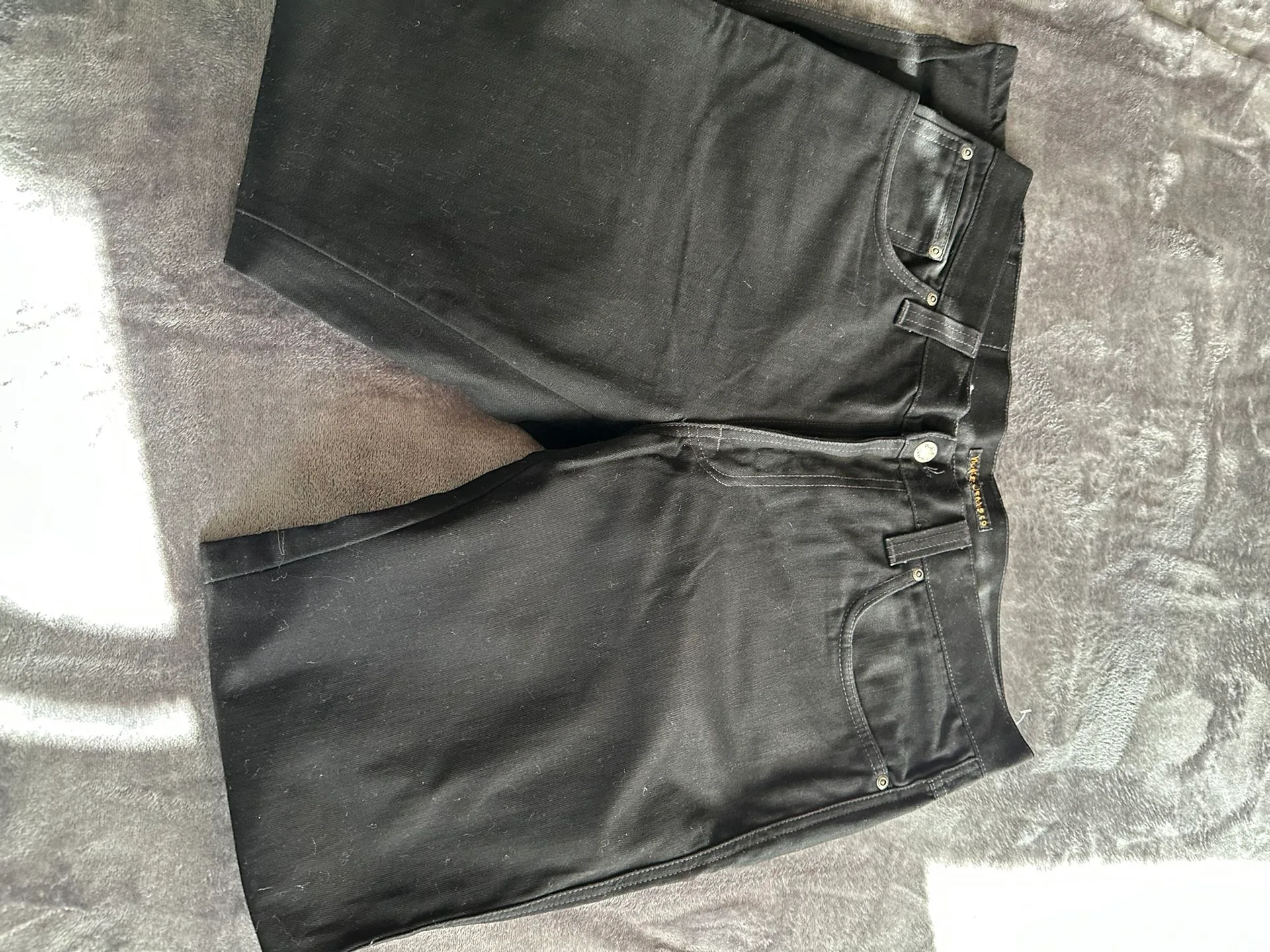 Nudie Black Jeans Size 36x32 image indicator(5)