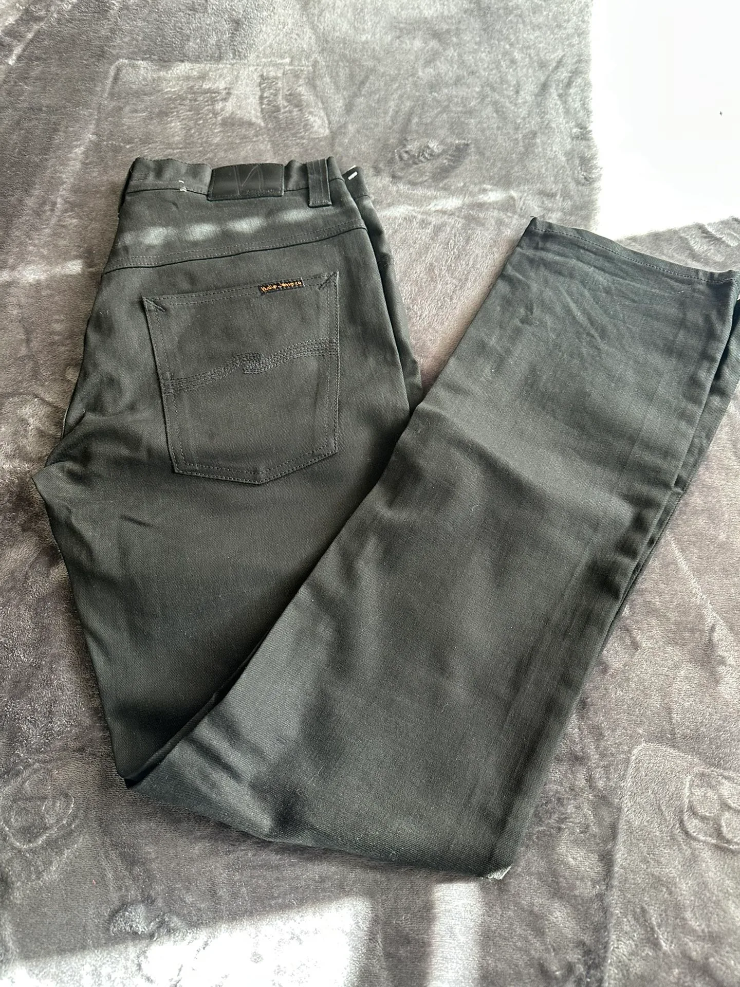 Nudie Jeans Black Tapered Jeans Size 34