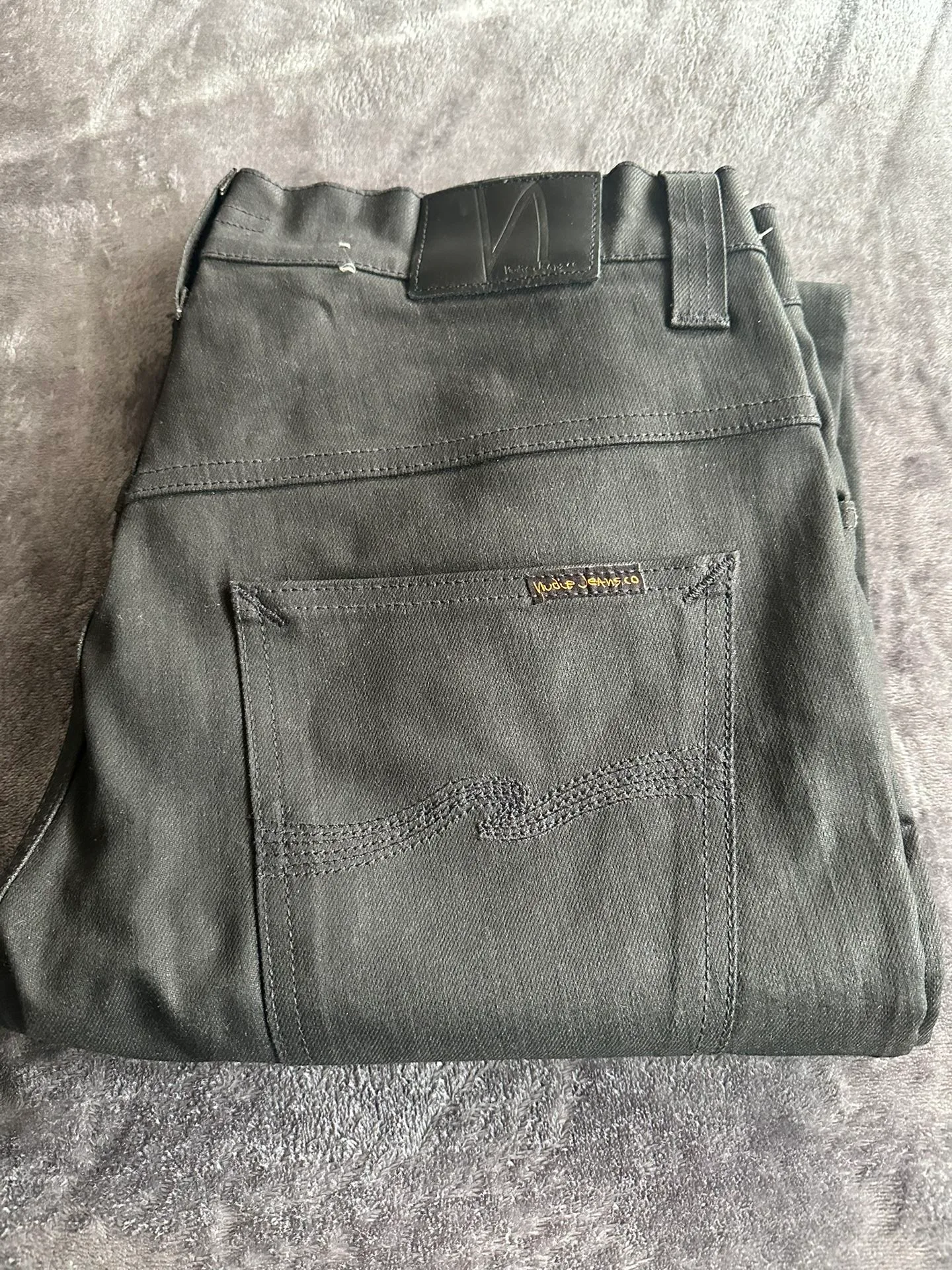 Nudie Jeans Black Tapered Jeans Size 34 image indicator(2)