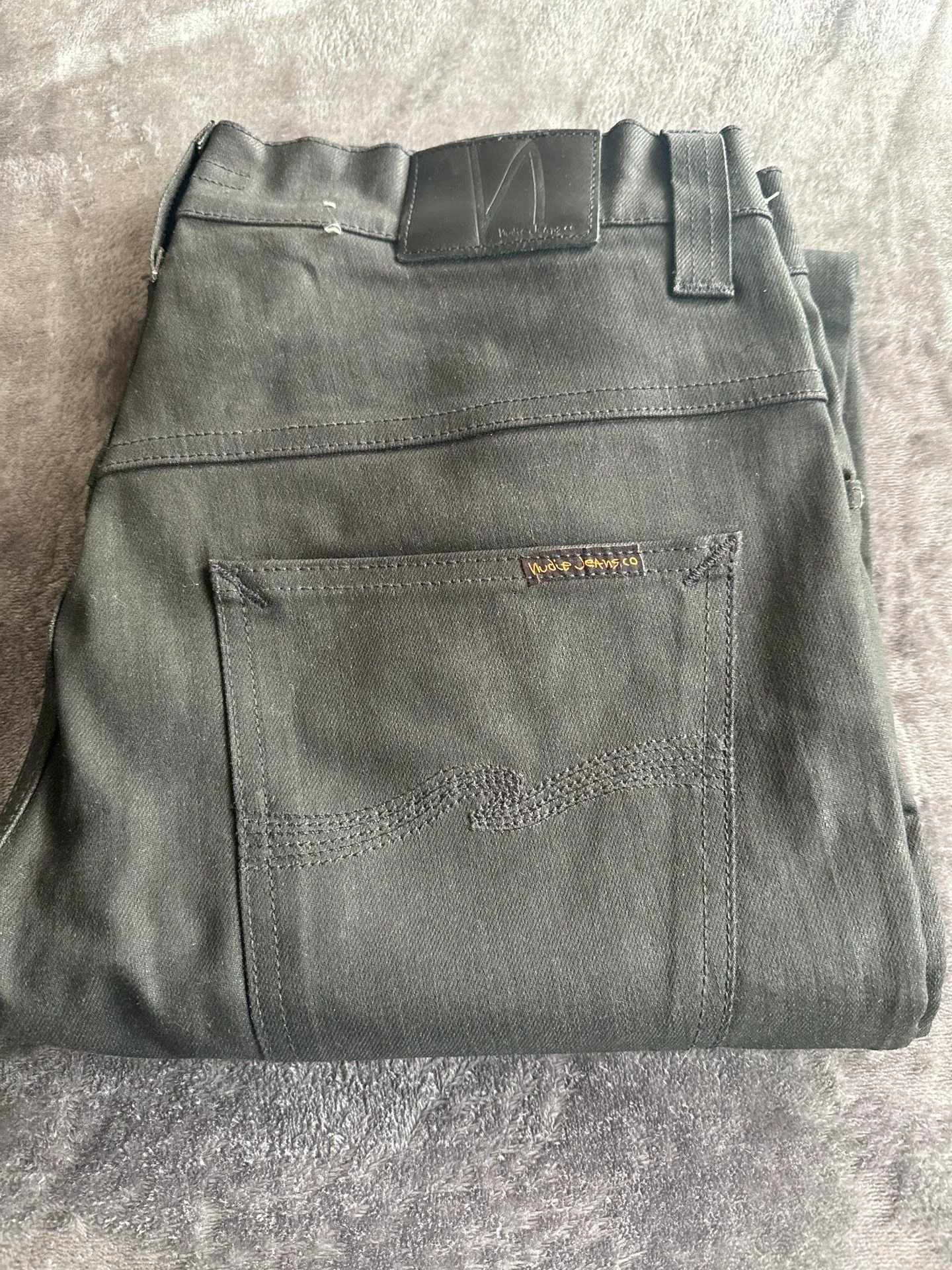 Nudie Jeans Black Tapered Jeans Size 34 image indicator(3)