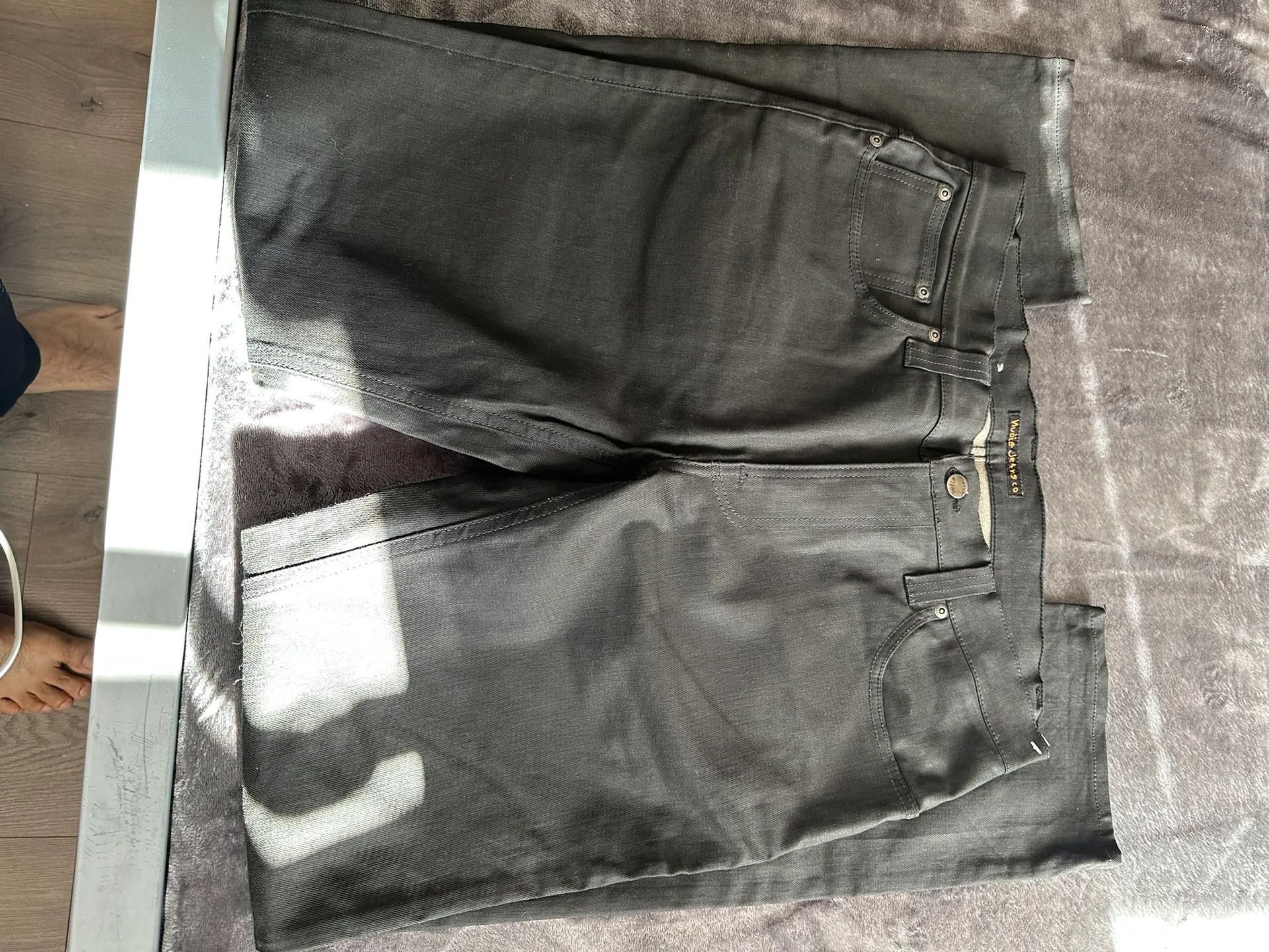 Nudie Jeans Black Tapered Jeans Size 34 image indicator(4)
