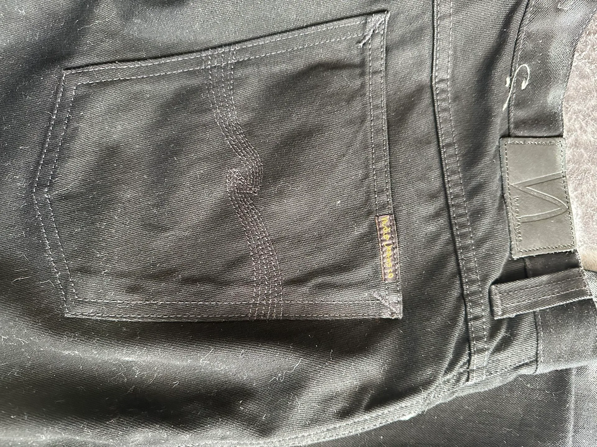 Nudie Jeans Black Tapered Jeans Size 34 image indicator(5)