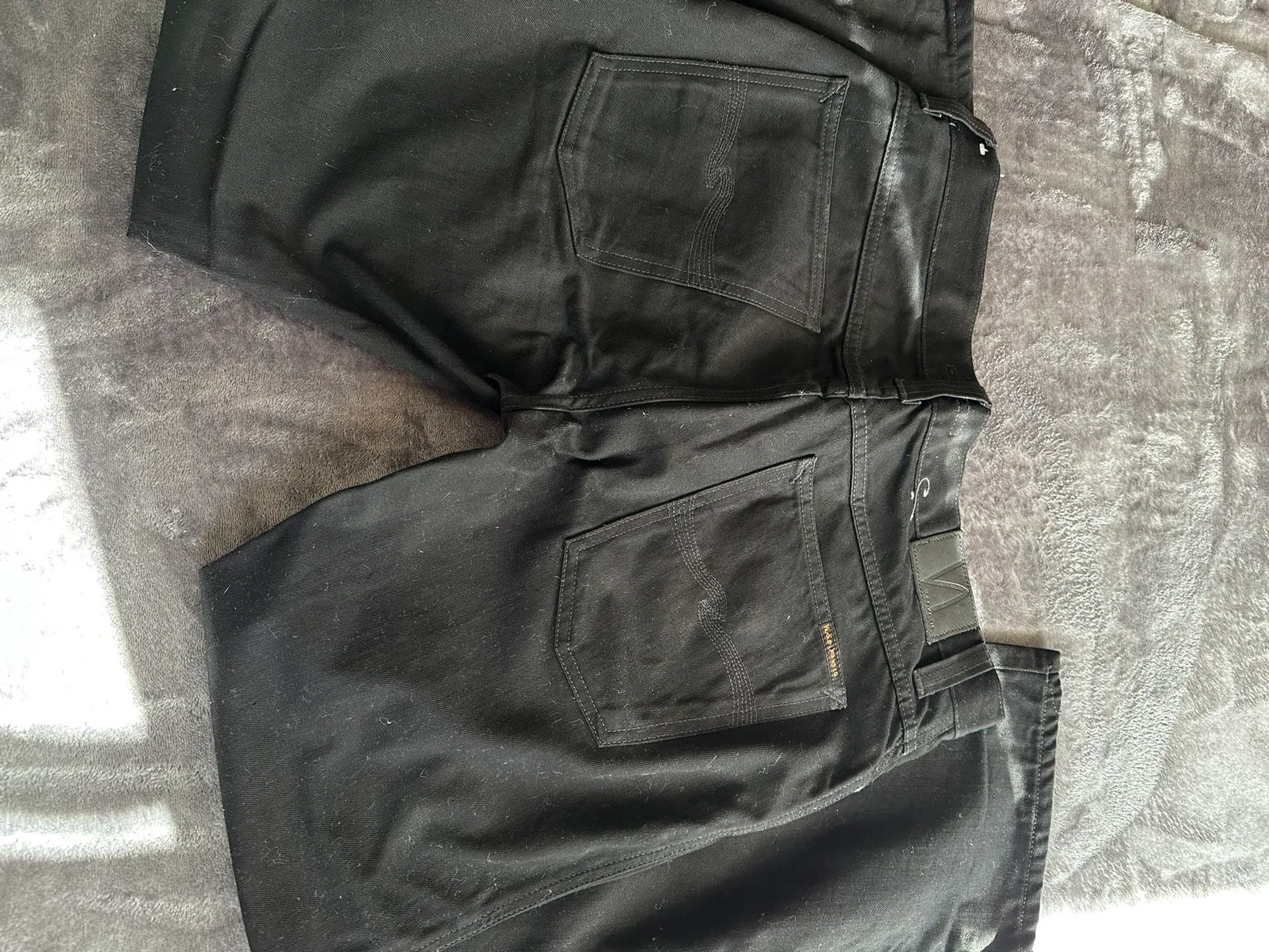 Nudie Jeans Black Tapered Jeans Size 34 image indicator(6)