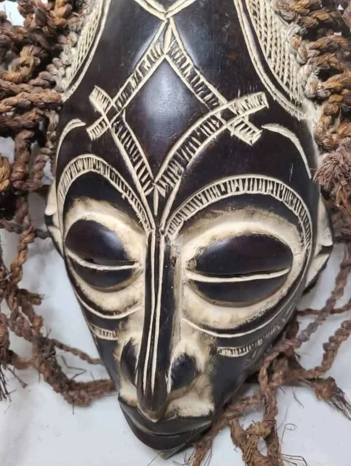 Vintage Mwana Pwo Chokwe African Mask - 14" x 8 image indicator(3)