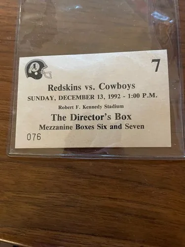 Redskins Jack Kent Cooke Signed 91 PRESS BOOK +GAME TICKET image indicator(5)