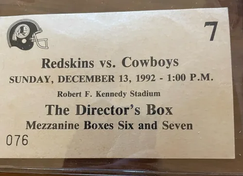 Redskins Jack Kent Cooke Signed 91 PRESS BOOK +GAME TICKET image indicator(6)