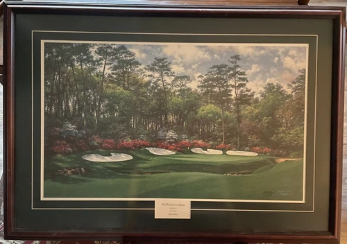 Larry Dyke THE 13th at AUGUSTA 30x18 FRAMED Edition Canvas