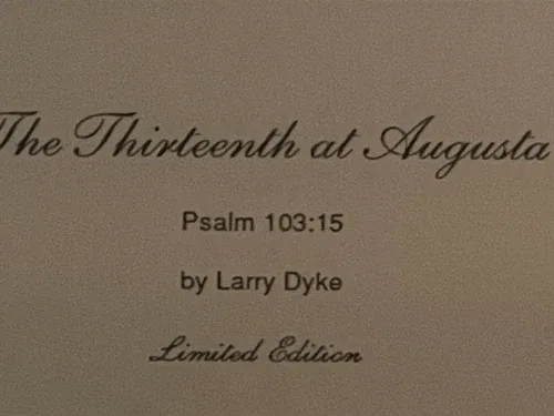 Larry Dyke THE 13th at AUGUSTA 30x18 FRAMED Edition Canvas image indicator(7)