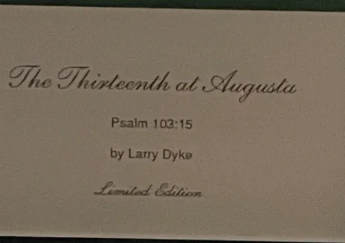 Larry Dyke THE 13th at AUGUSTA 30x18 FRAMED Edition Canvas image indicator(8)