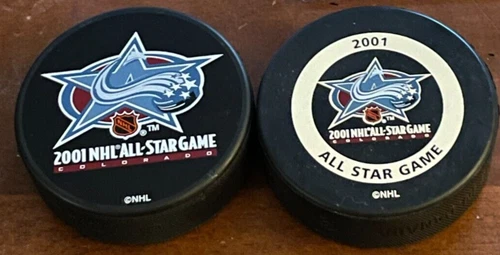 2 COLORADO 2001 All Star Game NHL Hockey Puck's