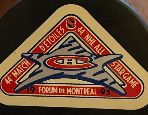 1993 44th NHL ALL STAR GAME PUCK FORUM DE MONTREAL HABS image indicator(2)