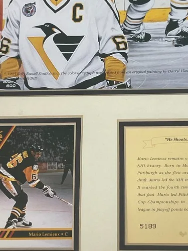 MARIO LEMIEUX Framed Limited Edition HOF NHL PENGUINS #66 image indicator(2)