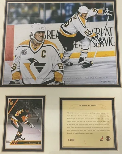 MARIO LEMIEUX Framed Limited Edition HOF NHL PENGUINS #66 image indicator(6)