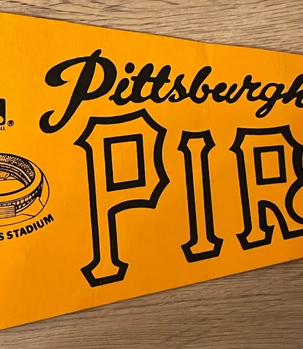 1970 VTG MLB PIRATES Pennant THREE RIVERS 1st YEAR image indicator(6)