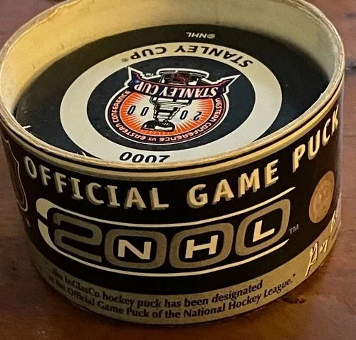 2000 Stanley Cup Final Game Puck NHL New Jersey Devils w/BOX image indicator(2)