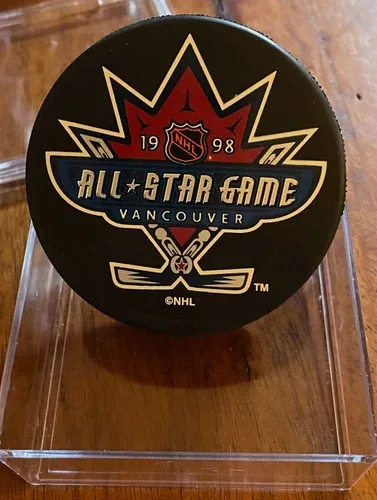 1998 ALL STAR GAME VANCOUVER NHL HOCKEY PUCK image indicator(3)