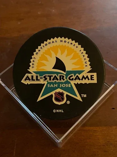 1997 NHL All-Star Game Puck w/CASE SAN JOSE SHARKS image indicator(4)