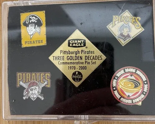 Vintage 1970-2000 MLB PITTSBURGH PIRATES Pin SET image indicator(4)
