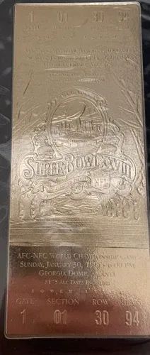 NFL 22KT Gold Super Bowl XXVIII image indicator(5)