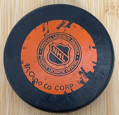 NHL Pittsburgh Penguins Inglasco Puck OFFICIAL GAME USED CIVIC A - photo 3