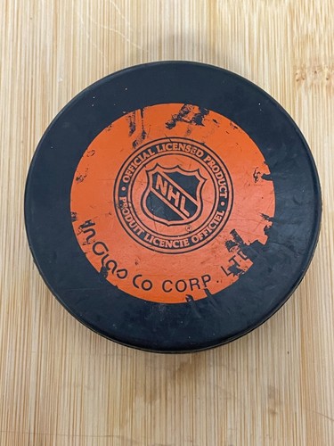 NHL Pittsburgh Penguins Inglasco Puck OFFICIAL GAME USED CIVIC A - photo 4