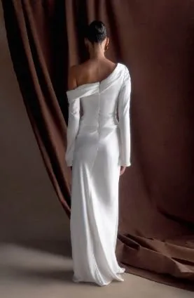 Meshki Iris Long Sleeve White Dress image indicator(2)