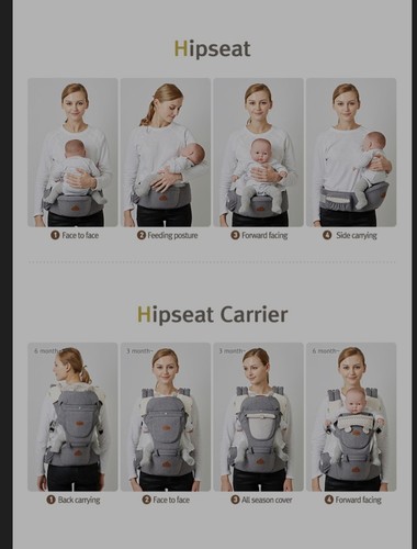 I-Angel Baby Hipseat Carrier (Hello Hipster) Gray - photo 5