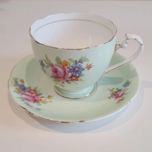 Vintage Royal Grafton Fine Bone China Floral Tea Cup And Saucer