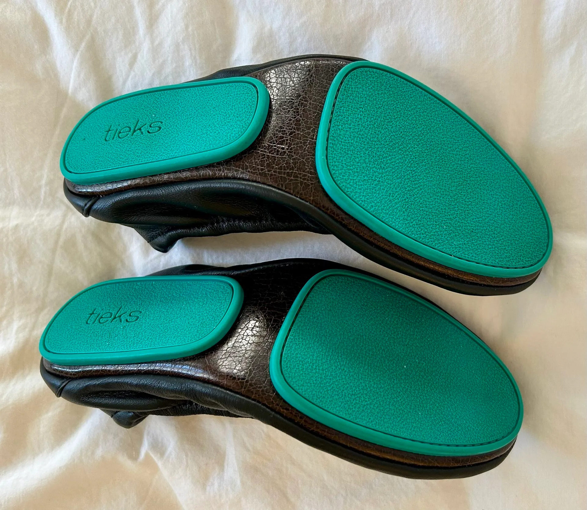 Tiek's Black Leather Ballet Flats - Size 8 image indicator(2)