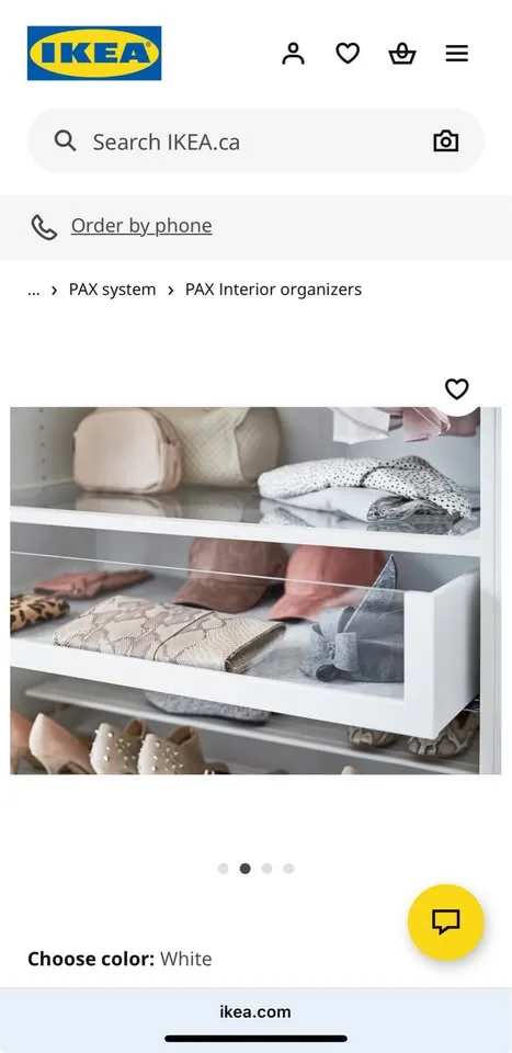 KOMPLEMENT Drawer with glass front, white, 100x58 cm image indicator(4)