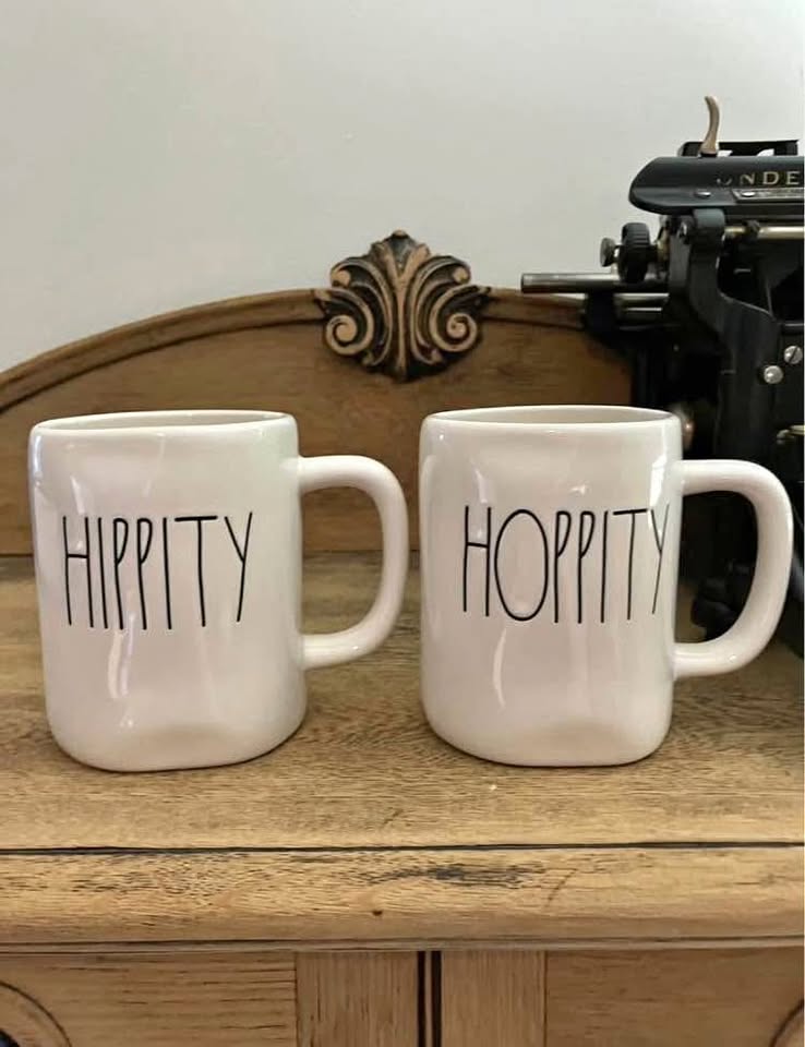 Rae Dunn Easter Hippity Hoppity Mugs