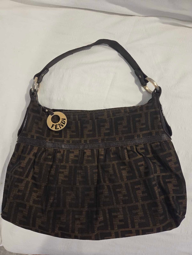Authentic Brown Vintage Fendi Bag reduced ripped inside