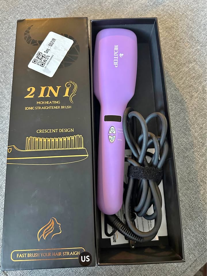 Ionic straightener brush