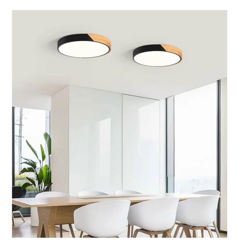 New Modern Black Flush Mount Ceiling Light image indicator(4)