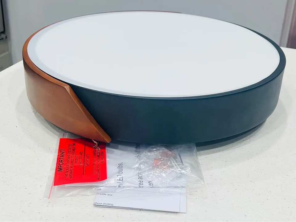 New Modern Black Flush Mount Ceiling Light image indicator(5)